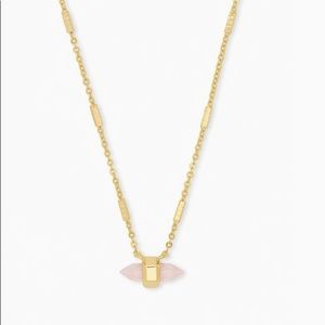Kendra Scott Jamie Rose quartz necklace NVW